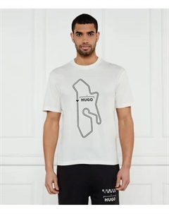 Футболка дроуд Loose fit, белый Hugo