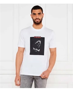 Футболка Доберо Regular fit, белый Hugo