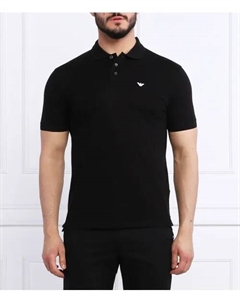 Футболка поло Regular fit, черный Emporio armani