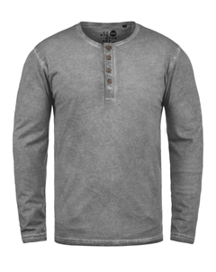 Рубашка с длинным рукавом, серый Solid