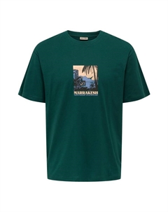 Футболка, темно-зеленый Only & sons