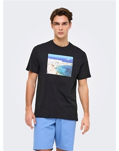 Футболка, темно-синий Only & sons