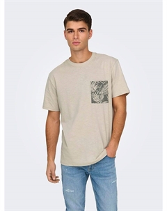 Футболка, бежевый Only & sons