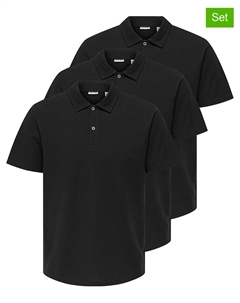 Рубашка-поло, черный Only & sons