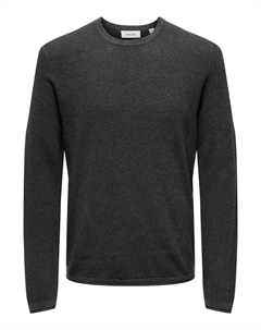Свитер, темно-серый меланж Only & sons