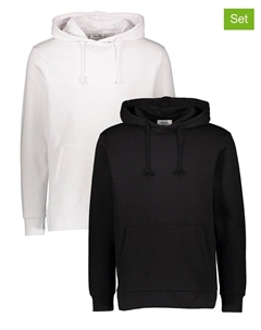 Толстовка с капюшоном, черный/белый Only & sons