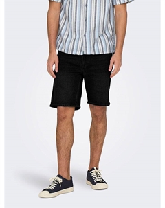 Джинсовые шорты, черный Only & sons