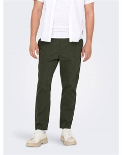 Тканевые брюки, темно-зеленый Only & sons