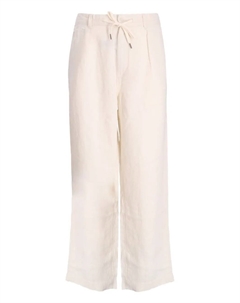 Льняные брюки с кулиской, белый Polo ralph lauren