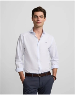 Классическая спортивная мужская рубашка в тонкую голубую полоску, светло-голубой Silbon