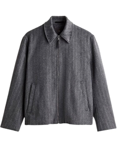 Куртка мужская тёмно-серая в полоску H&m