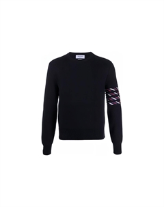 Толстовка с вышивкой Milano Stitch 4-Bar, морской синий Thom browne