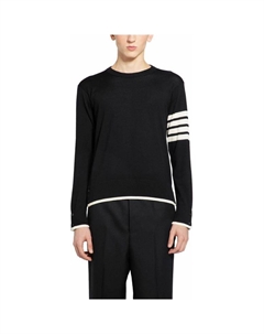 Футболка с четырьмя полосами, черная Thom browne