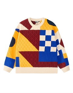 Свитер мужской серый пшеничный Fila fusion