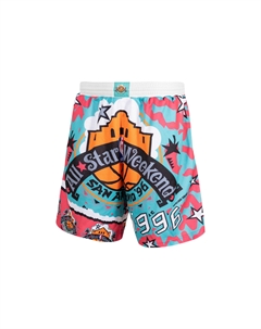 Шорты баскетбольные Mitchell & Ness мужские голубые розовые Mitchell ness