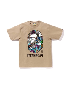 Футболка Bape Comic Art Ape Head, бежево-желтая A bathing ape®