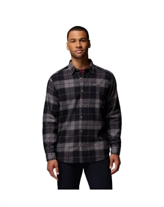Рубашка из фланели Pitchstone Heavyweight II - мужская, City Grey Macro Buffalo Tartan Columbia