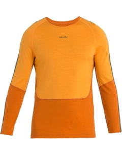 Мужская базовая кофта с длинным рукавом Merino 200 Sonebula Crewe, Earth/Solar Icebreaker