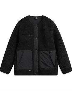 Термобелье с длинными рукавами и воротником-стойкой Single Breasted черное Li-ning