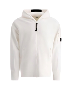 C.P. Company Диагональная худи с приподнятым капюшоном, Белый C.p. company