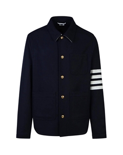 Полосатый Жакет на Пуговицах с Детализацией, Морской Синий Thom browne