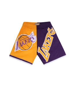 Майка Mitchell & Ness X NBA LA Lakers Big Face 5.0, фиолетовая золотая Mitchell ness
