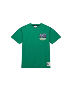 Футболка мужская темно-зеленая Mitchell ness