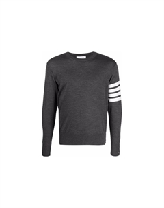 Толстовка 4-полосная из мериносовой шерсти, светло-серый Thom browne