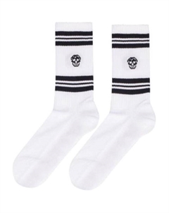 Мужские носки до середины икры белые Alexander mcqueen