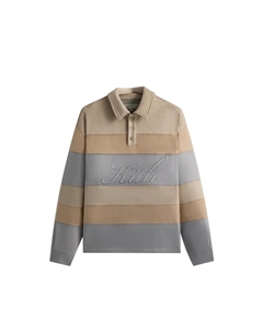 Полосатый свитер из микро-замши Tanner, песочный Kith