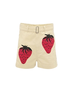 Футболка с принтом клубники Шорты чино, Хаки Jw anderson