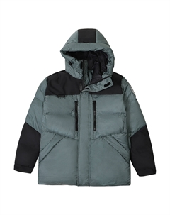 Теплая флисовая серия пуховик мужской, Морская зелень/Фантомный черный Camel