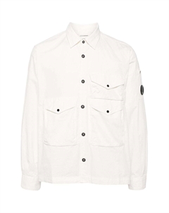 C.P. Company Габардиновая рубашка на пуговицах, белый C.p. company