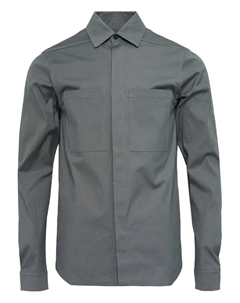 Рубашка из поплина с двумя карманами, серый Rick owens