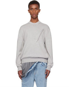 Серый свитер с логотипом и защипами Y / project