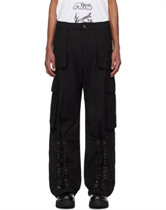 Брюки-карго с накладными карманами, черный We11done