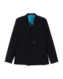 Двубортный пиджак с накладными карманами, синий Paul smith