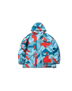 Куртка Wade Collection мужская разноцветная с геометрическим принтом, Multicolor Geometric Print Li-ning