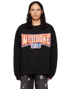 Черный свитшот с принтом We11done