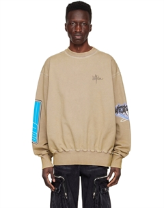 Хлопковая толстовка светло-коричневого цвета We11done