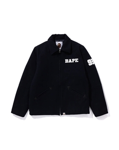 Куртка Bape Bape Melton на молнии, Marine Blue/Navy A bathing ape®