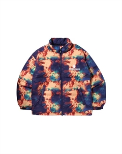 Бейп тай-дай свободная пуховая куртка, Marine Blue A bathing ape®