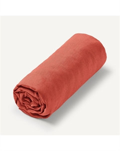 Простыня натяжная из стираного льна Elina красный Am.pm.