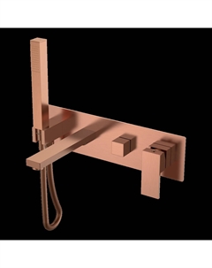 Встраиваемый смеситель для душа и ванны Qubic 474-2-CB С ВНУТРЕННЕЙ ЧАСТЬЮ, copper brushed Boheme