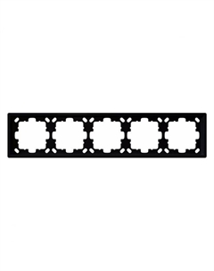 Рамка серия FD 5-постовая, цвет Черный матовый (soft touch) FD1005PBM Jasmart