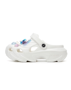 Классические перфорированные клоги для женщин белые, цвет White Josiny