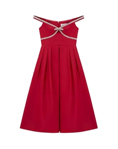 Платье миди с бантом, Бордовое Self-portrait