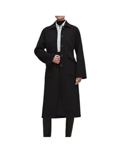 HERMES Женское черное пальто Black, Black Hermès