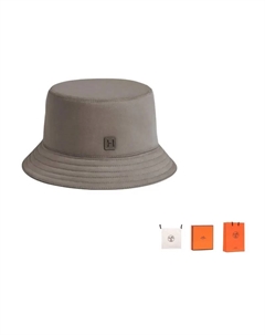 HERMES Хлопковая панама унисекс серого цвета, Gray Hermès