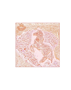 Шёлковый платок женский розово-оранжевый HERMES Hermès